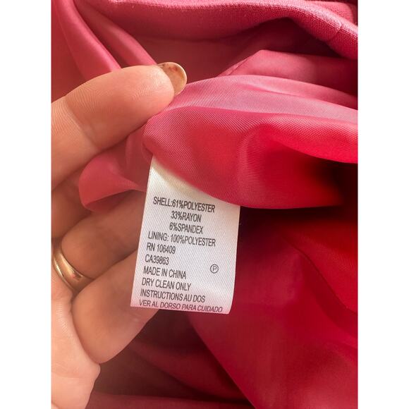 Tahari-Levine Studio Vibrant Pink Blazer / Jacket Sz. 16 - Picture 7 of 7